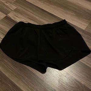 Plain black shorts
